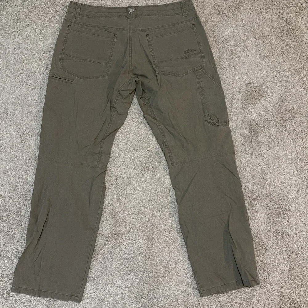 Kuhl Revolvr Pants Mens 36x32 Olive Grey Vintage Patina Dye Stretch Outdoor